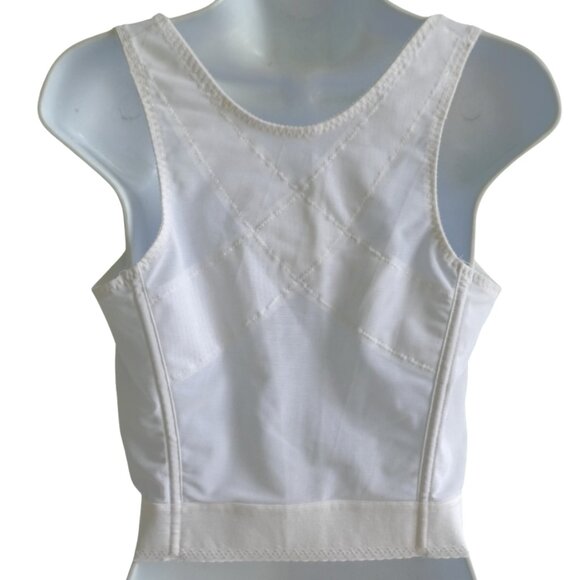 Vintage 60s Gelmart Bra Bustier 36C White Wireless Bullet Lace Front Closure - Picture 4 of 7